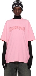 Balenciaga Pink Printed T-Shirt