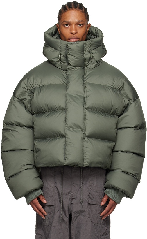 Photo: Entire Studios Green Hooded Down Jacket