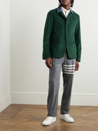 Thom Browne - Colour-Block Cotton-Corduroy Blazer - Green