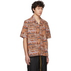 Rhude Orange Horses Printed Shirt