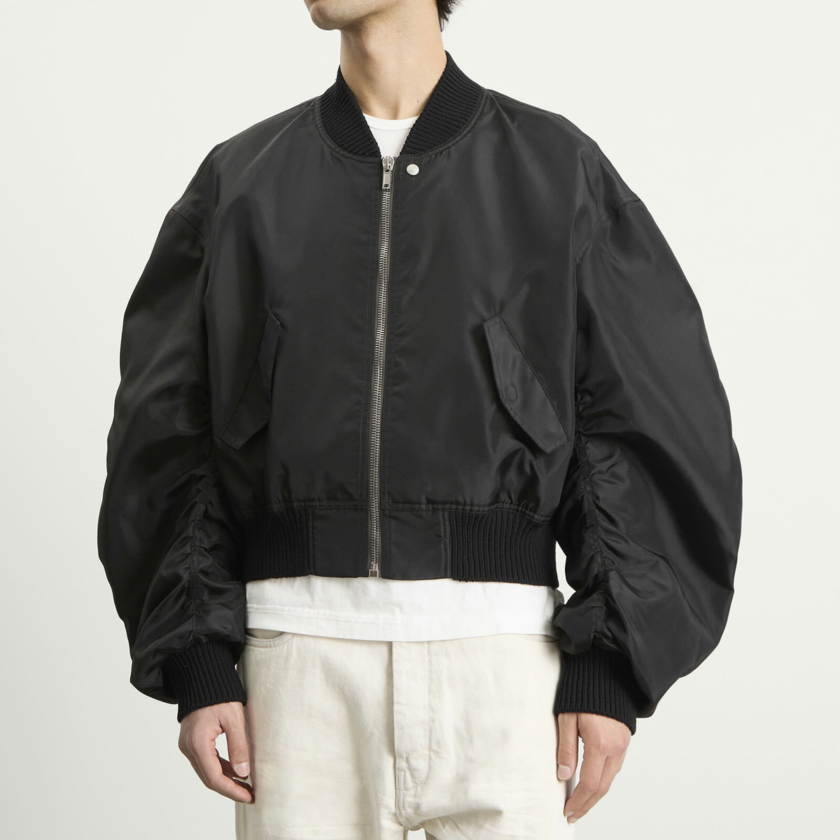 Rick Owens Men's Flight Bomber Jacket in Black Rick Owens