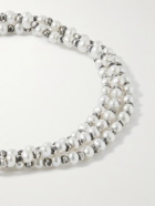 M. Cohen - Agora Silver Pearl Wrap Bracelet - Silver