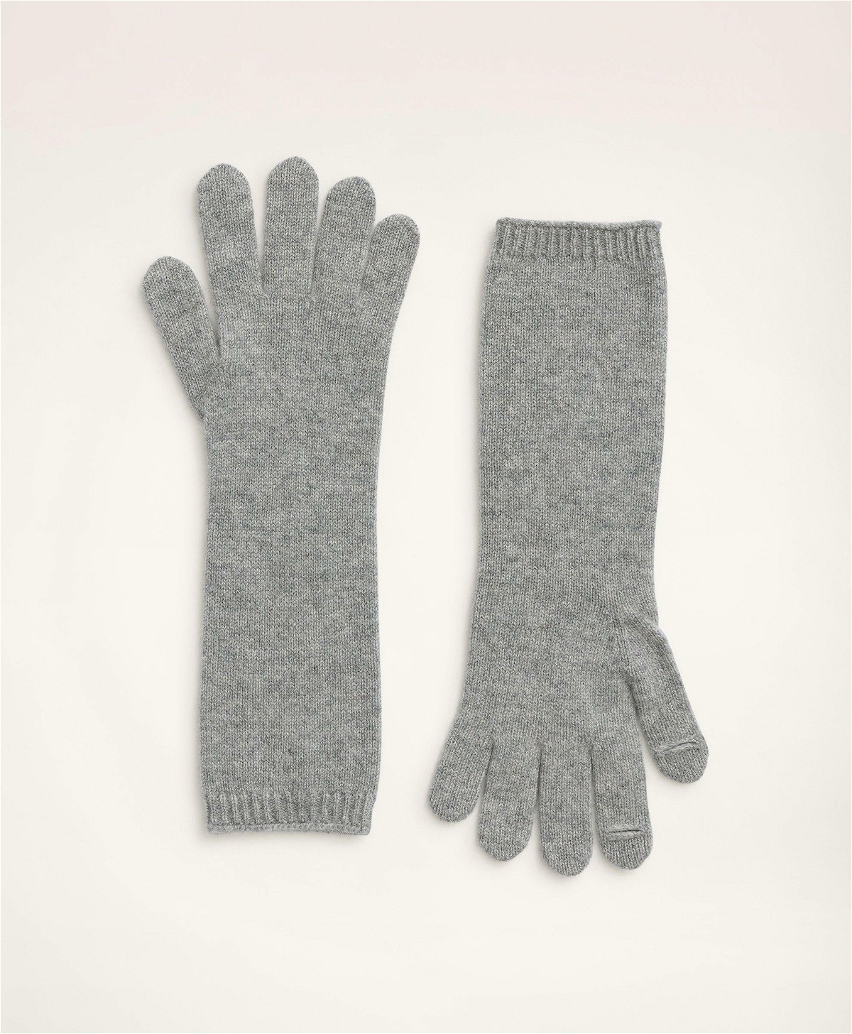 Brooks Brothers Women's Cashmere Cable Knit Touchscreen Gloves | Grey