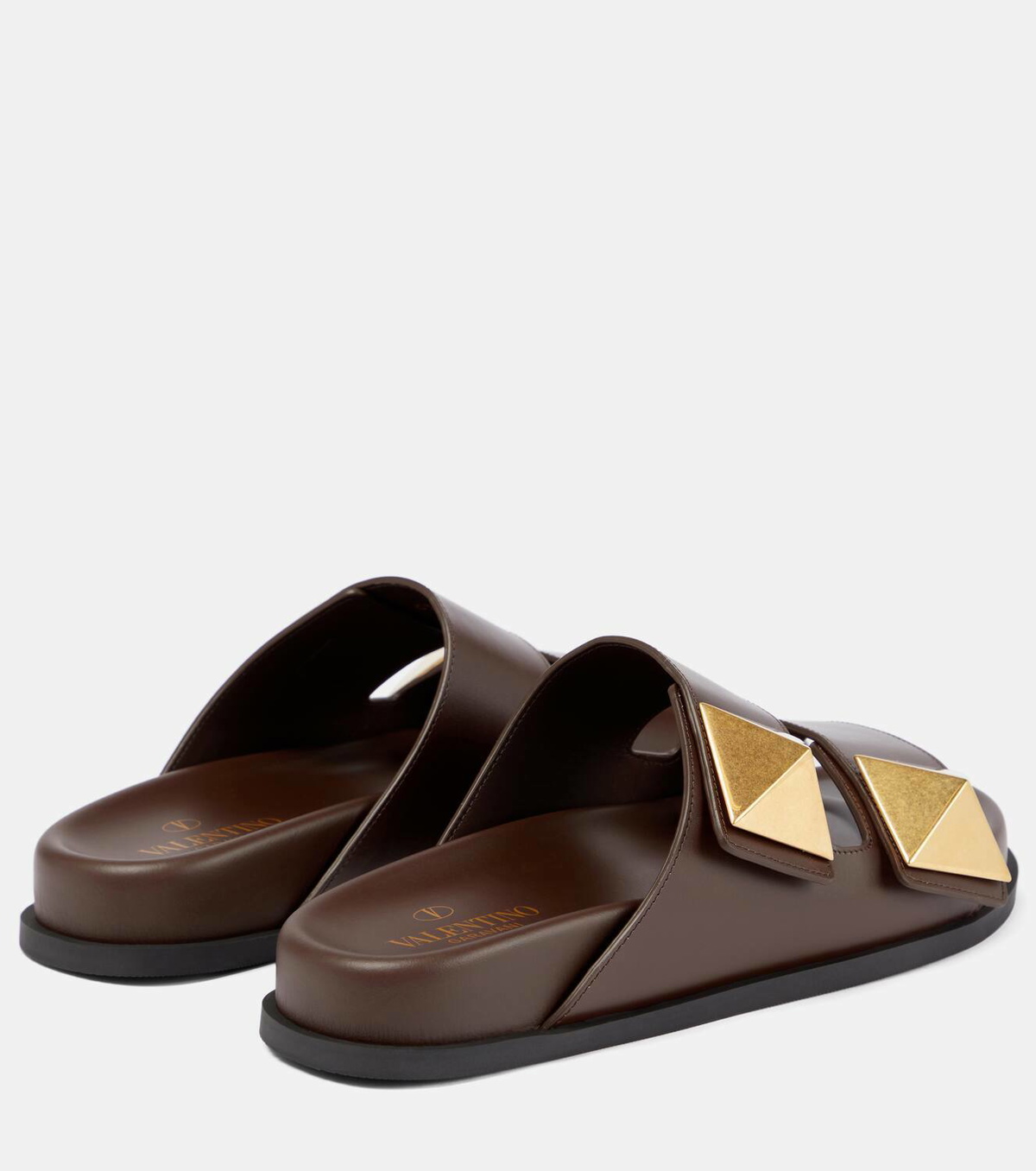 VALENTINO GARAVANI ロゴ One Stud オープン レザー サンダル Valentino Garavani One Stud leather sandals Valentino Garavani