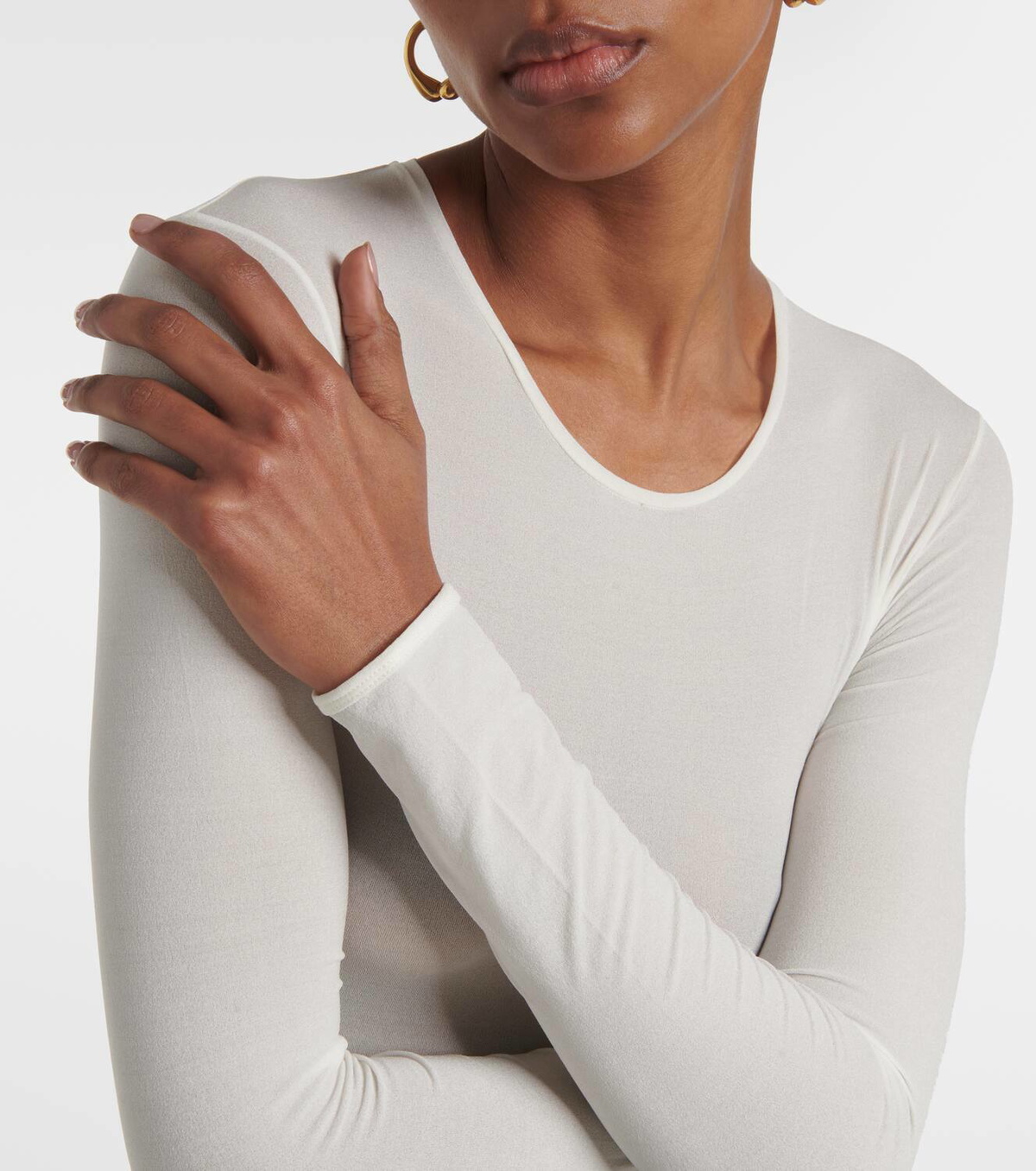 Fforme Ames sheer silk-blend top