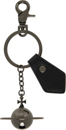 Vivienne Westwood Black & Gunmetal 3D Orb Keychain