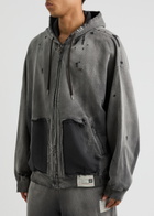 Maison mihara yasuhiro Sun Faded Like Distressed Cotton Sweatshirt Black