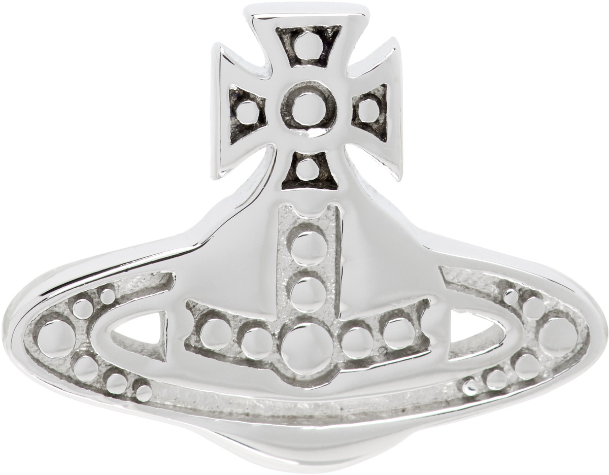 Vivienne Westwood Silver & Black Artemis Ring Vivienne Westwood