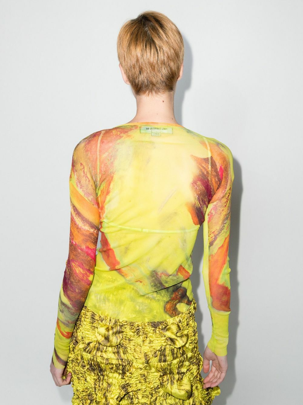 Paula Canovas Del Vas Printed Mesh Top Paula Canovas Del Vas