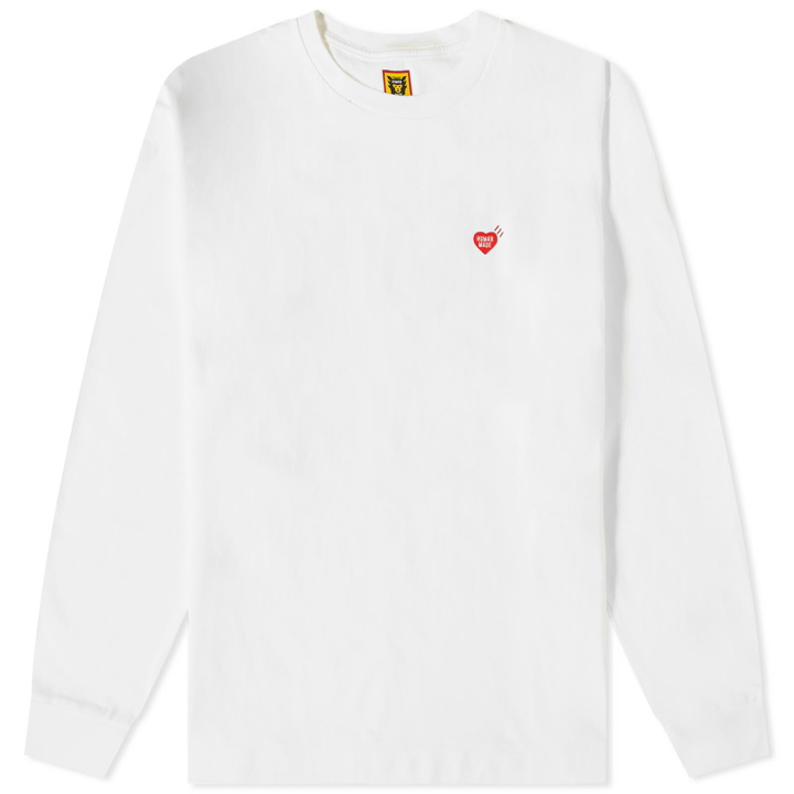 Photo: Human Made Men's Long Sleeve Double Heart T-Shirt in White