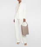 Victoria Beckham Metallic leather platform sandals