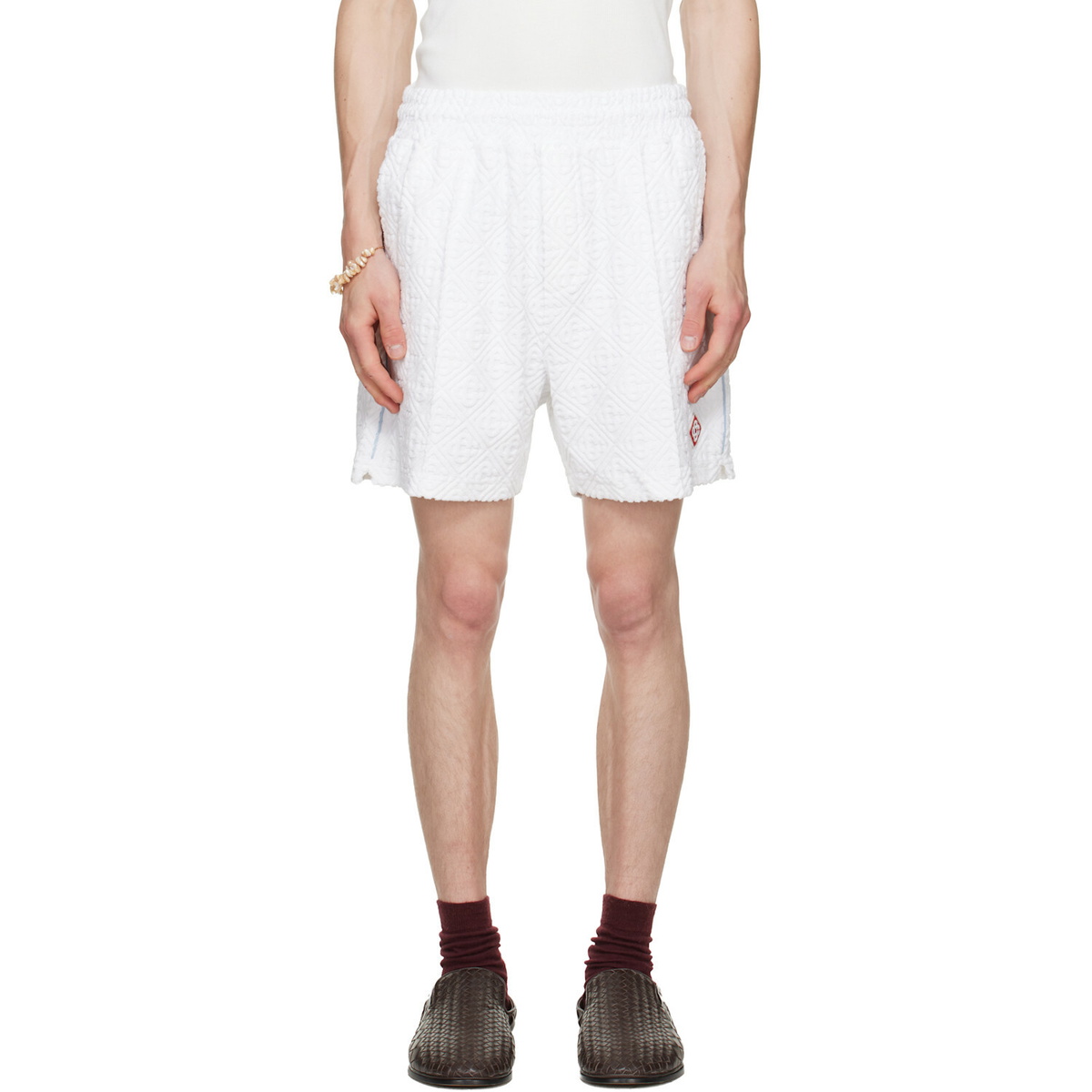 Casablanca White Towelling Shorts