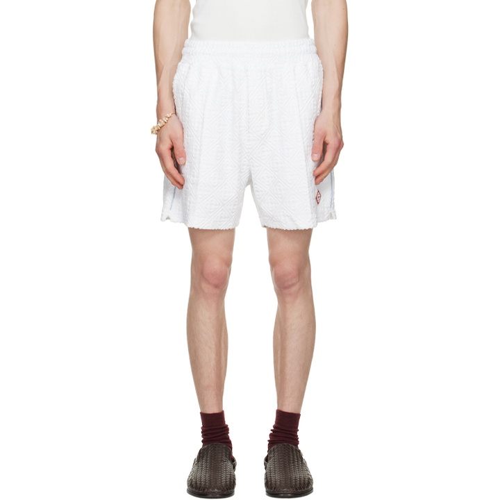 Photo: Casablanca White Towelling Shorts