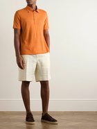 Zegna - Slim-Fit Linen Polo Shirt - Orange