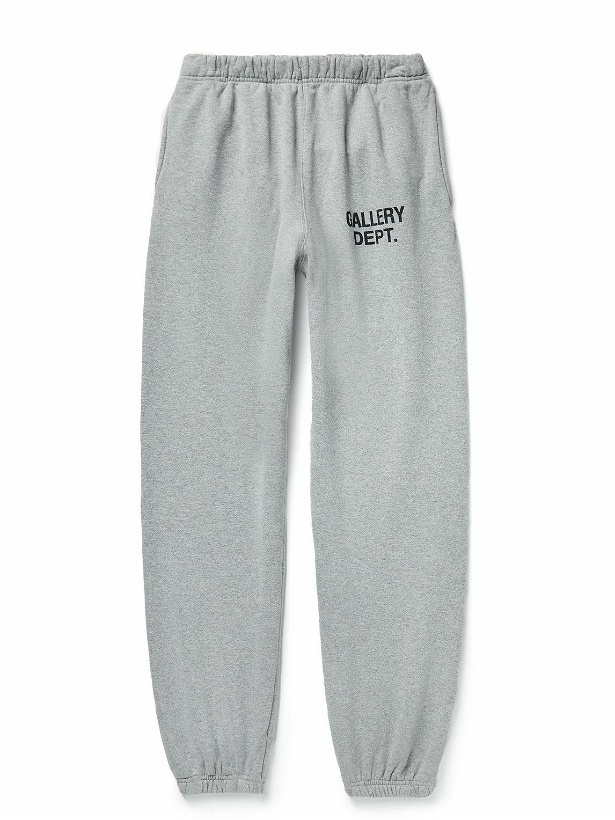 Photo: Gallery Dept. - Tapered Logo-Print Cotton-Jersey Sweatpants - Gray