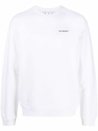 OFF-WHITE - Logo Cotton Crewneck Sweatshirt