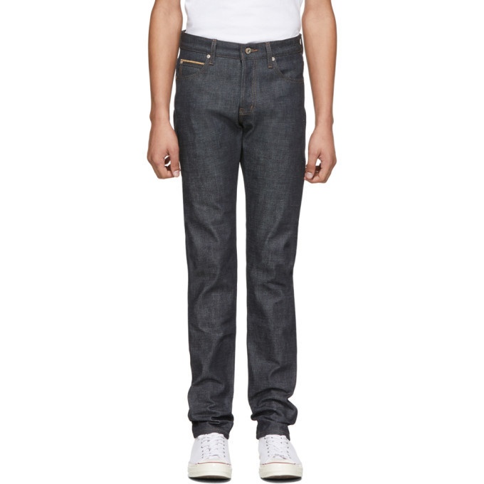 Photo: Naked and Famous Denim Indigo Chinese New Year Metal Rat Super Guy Jeans