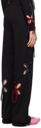 J.Kim Black Colorful Petal Lounge Pants