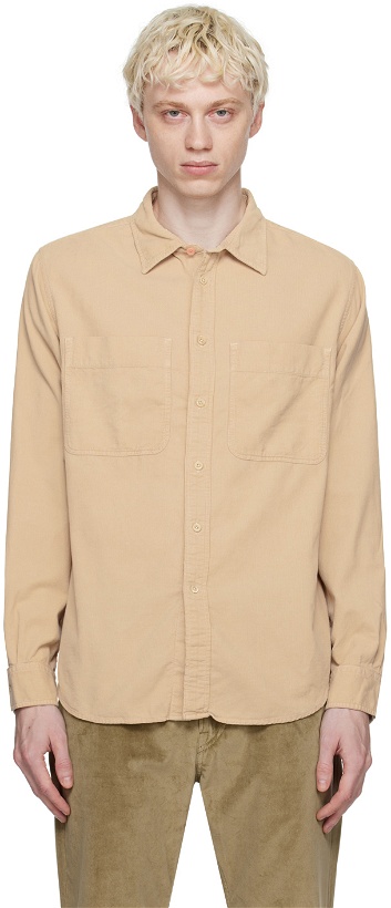 Photo: PS by Paul Smith Beige Patch Pocket Shirt