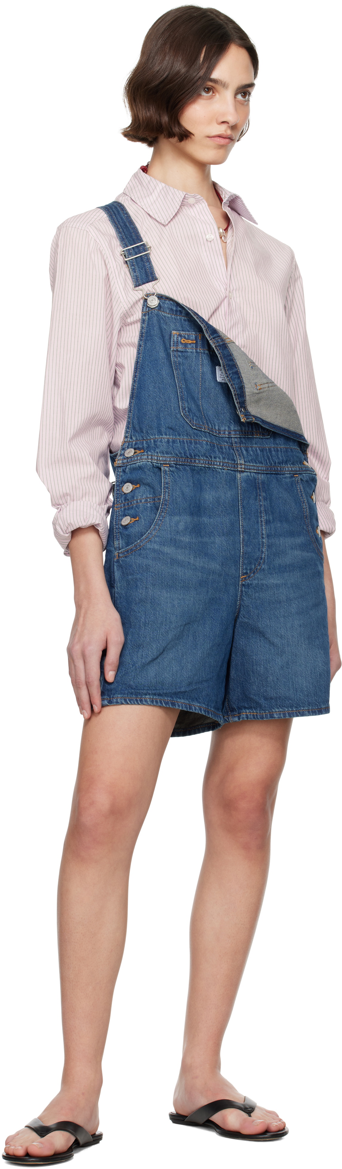 Levi's Blue Utility Shortall Denim Overalls