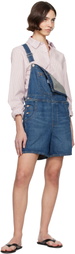 Levi's Blue Utility Shortall Denim Overalls
