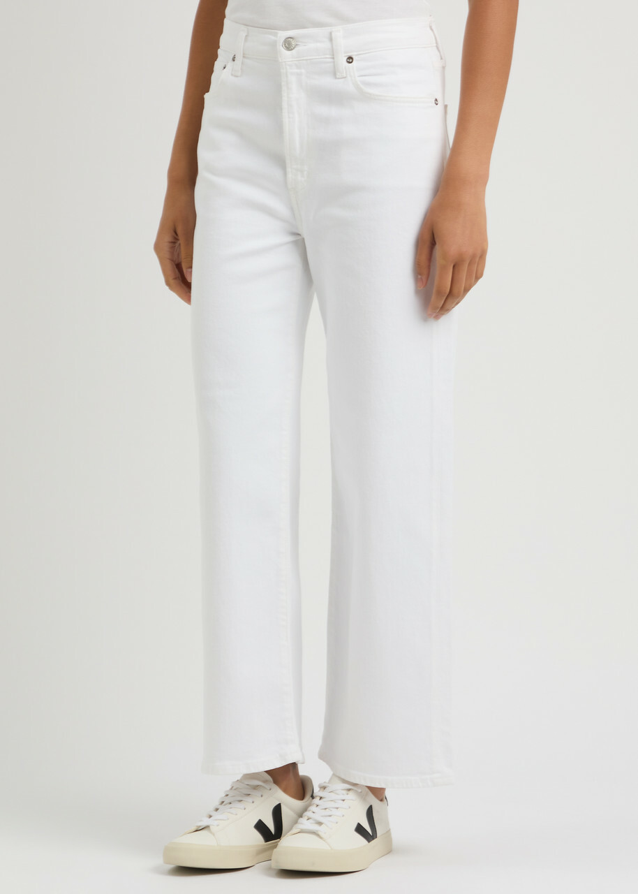 Agolde Harper Crop Straight-leg Jeans White