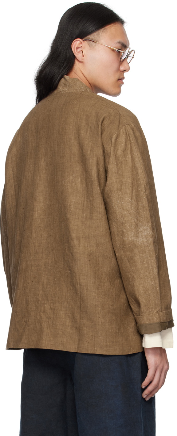 Aviva Jifei Xue Brown Wrap Cardigan