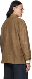 Aviva Jifei Xue Brown Wrap Cardigan