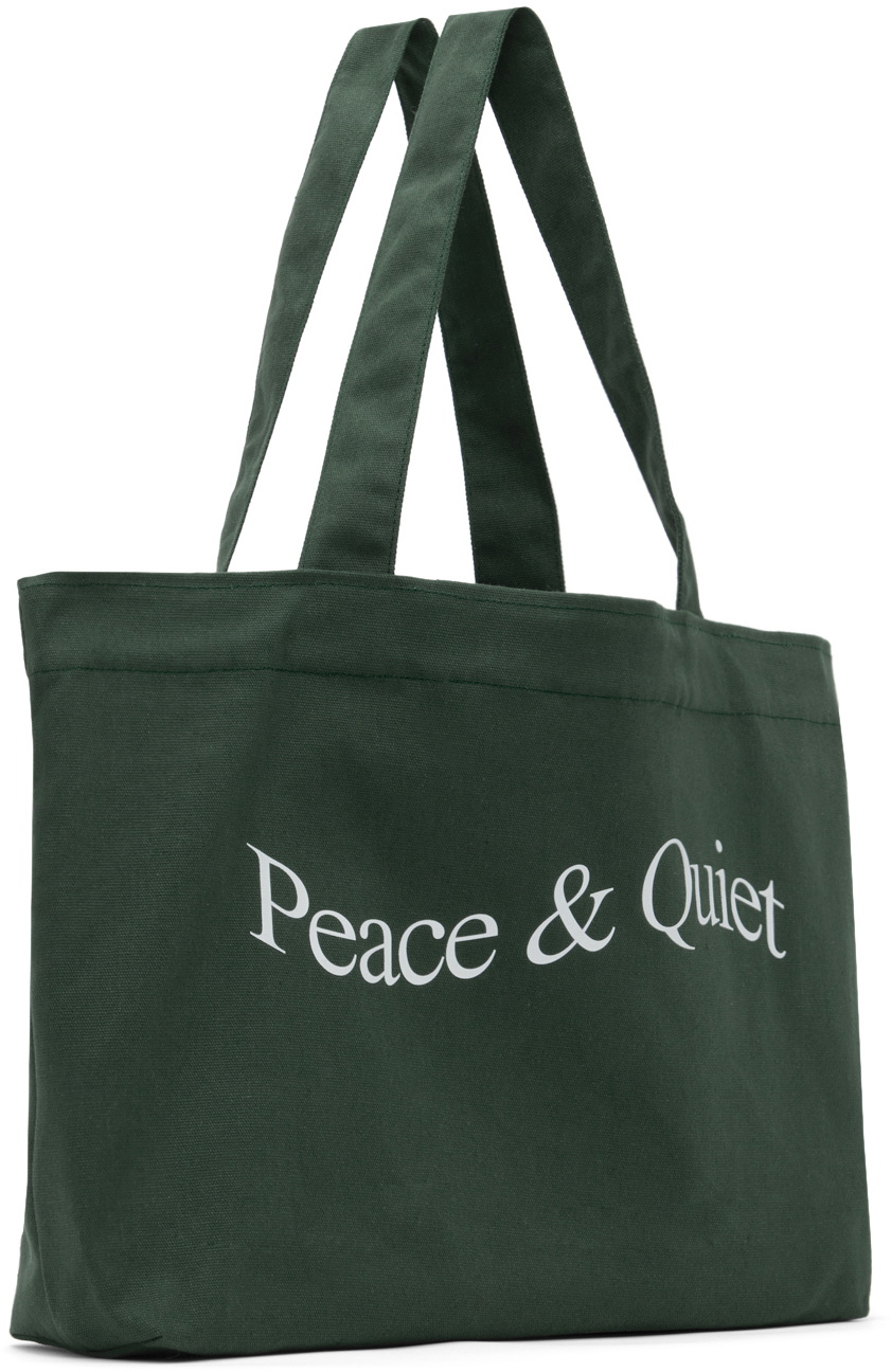 Museum of Peace & Quiet Green Wordmark Tote