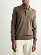 Giorgio Armani - Wool Polo Shirt - Brown