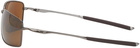 Oakley Gunmetal & Brown Square Wire Sunglasses