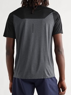 ON - Performance Colour-Block Stretch-Mesh T-Shirt - Black