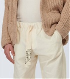 Alanui Akasha cotton-blend straight pants