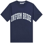 Uniform Bridge Men's Arch Logo T-Shirt in Navy