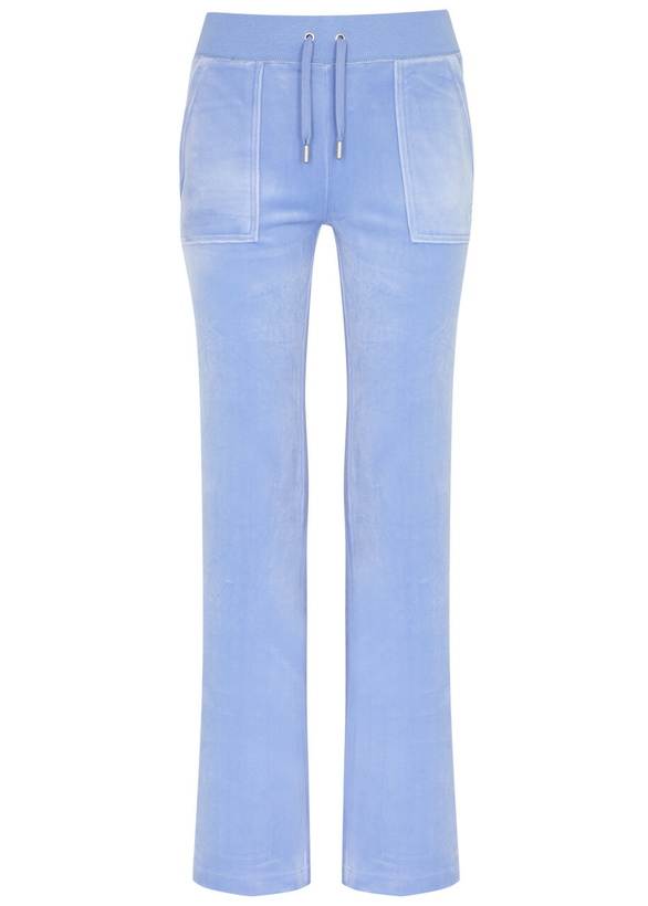 Photo: Juicy Couture Del Ray Logo Velour Sweatpants Mid Blu