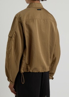 Helmut Lang MA1 Nylon Bomber Jacket Brown