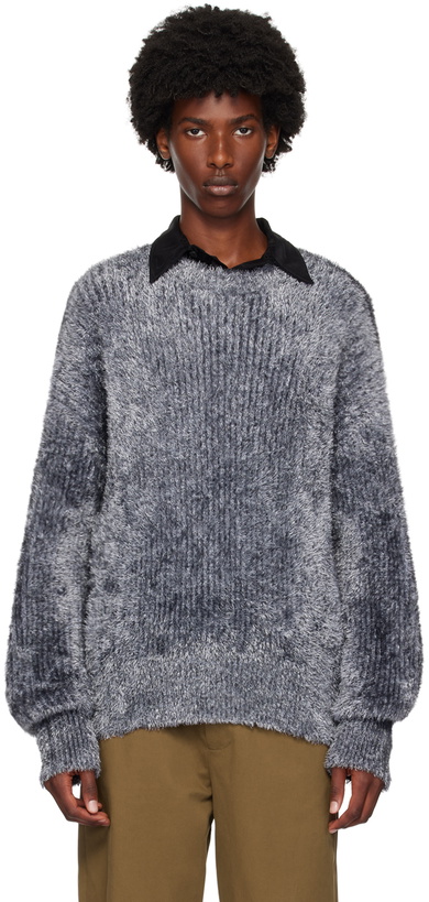 Photo: LGN Louis Gabriel Nouchi Gray Fuzzy Sweater