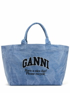 GANNI Xxl Washed Denim Tote Bag