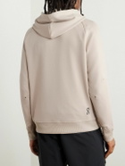 ON - Mesh-Trimmed Recycled Jersey Hoodie - Neutrals