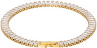 Tanner Fletcher Gold Crystal Tennis Bracelet