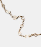 McQueen Embellished logo necklace