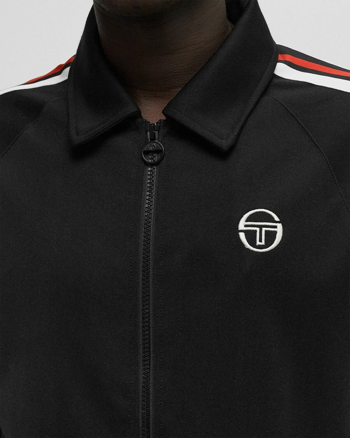 Sergio Tacchini RENSHAW TAPE TRACK TOP Black Mens Track Jacket