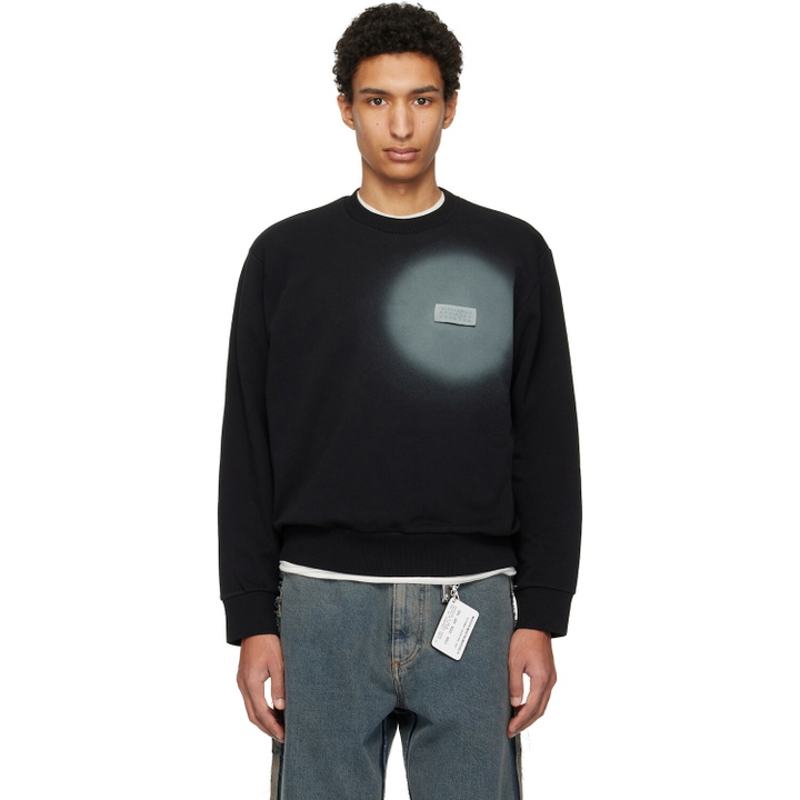 Photo: MM6 Maison Margiela Black Spray Print Sweatshirt