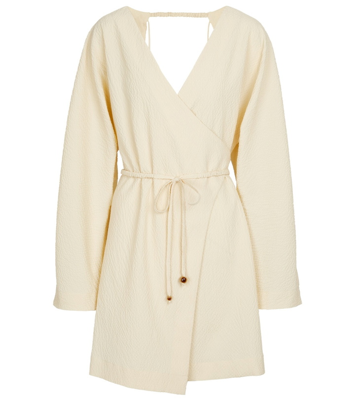 Photo: Nanushka - Beech belted seersucker minidress
