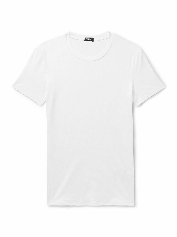 Photo: Zegna - Stretch-Cotton Jersey T-Shirt - White