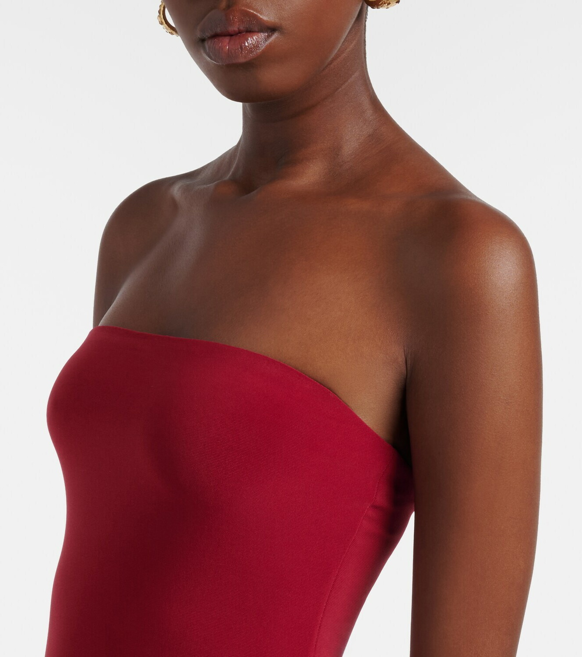 Bananhot Elice draped cotton maxi dress