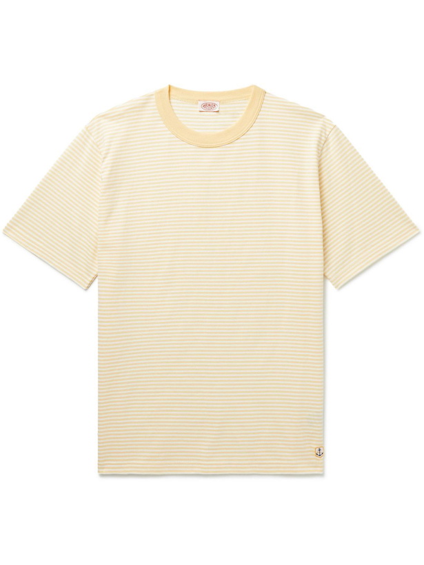 Photo: Armor Lux - Callac Striped Cotton-Jersey T-Shirt - Yellow
