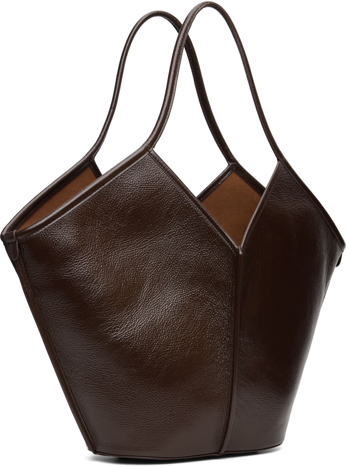HEREU Brown Calella Distressed Tote