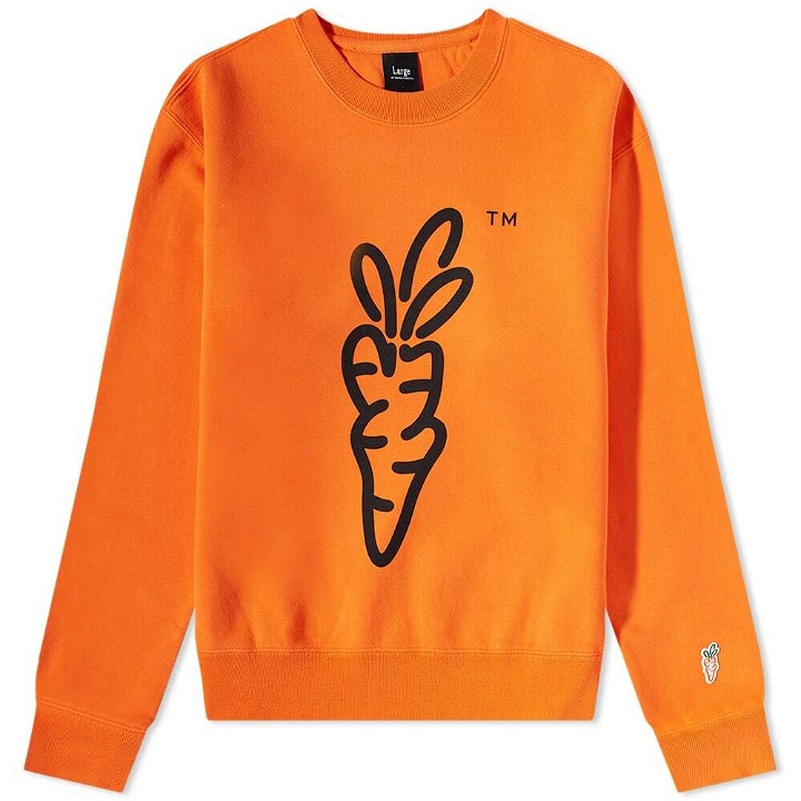 Photo: Carrots by Anwar Carrots Men's Signature Carrot Crew Sweat in Orange