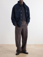 A.PRESSE - Wool Henley Sweater - Gray